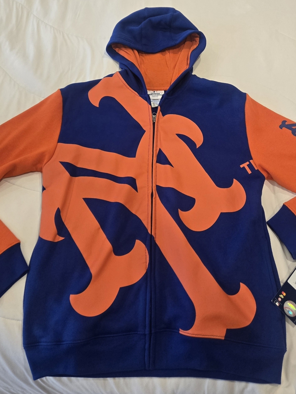 Youth Mets Rare Zip Up Hoodie.  Size L 14/16 Brand New with Tags